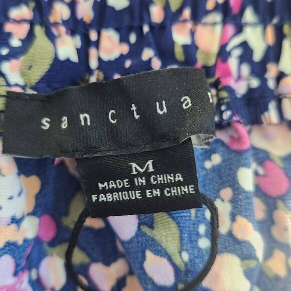 Sanctuary Matching Set Navy Floral Flirty Mini Skirt and Tank Top NWT Sz Medium - Picture 7 of 15